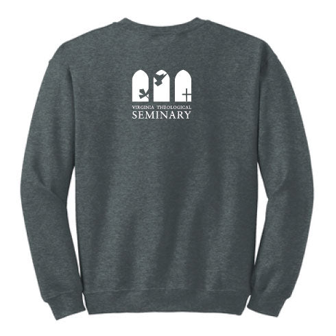 Virginia Theological Seminary Unisex Heavy Blend™ Fleece Crew Sweatshirt - Grey - Back View