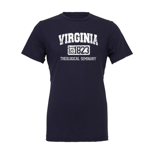 Virginia Theological Society Unisex Jersey Short Sleeve T-Shirt - Navy