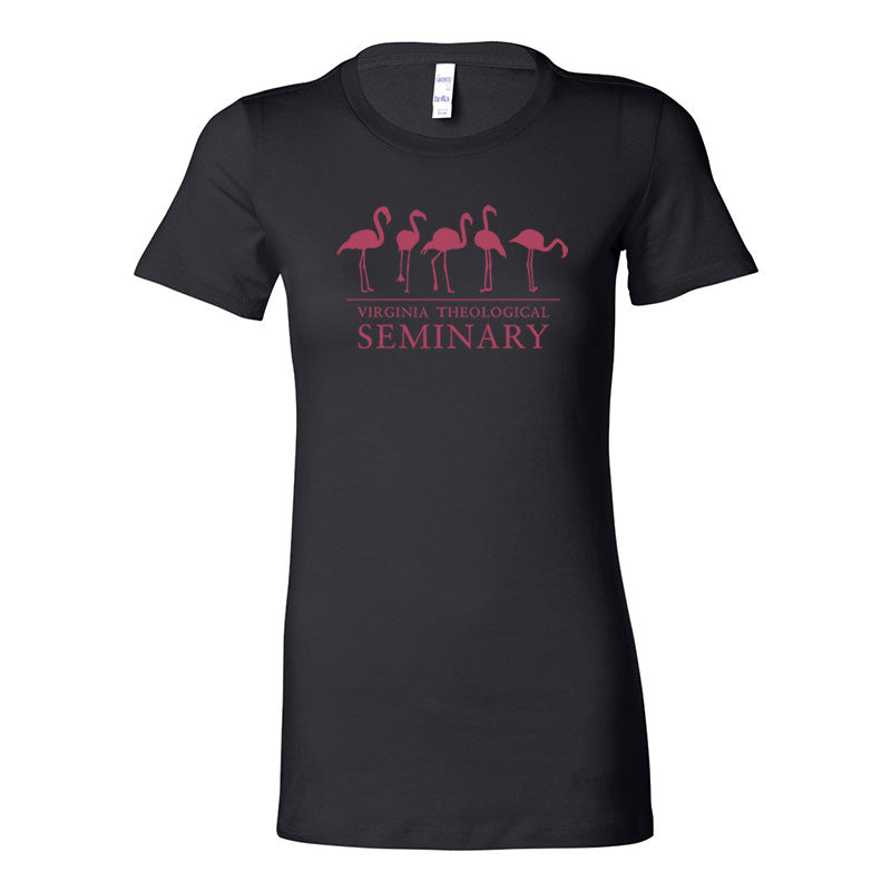 Virginia Theological Society Women's Flamingo Ring Spun Cotton T-Shirt - Black