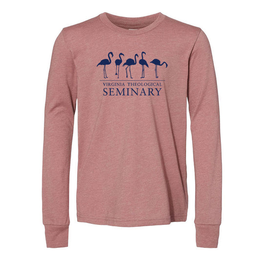 Virginia Theological Society Youth Flamingos Jersey Long Sleeve T-Shirt - Mauve