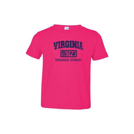 Virginia Theological Society Toddler Fine Jersey T-Shirt - Hot Pink