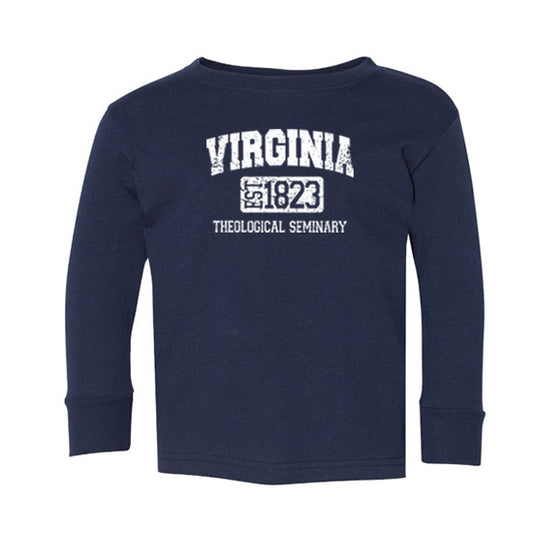 Virginia Theological Seminary Toddler Fine Jersey Long Sleeve T-Shirt - Navy